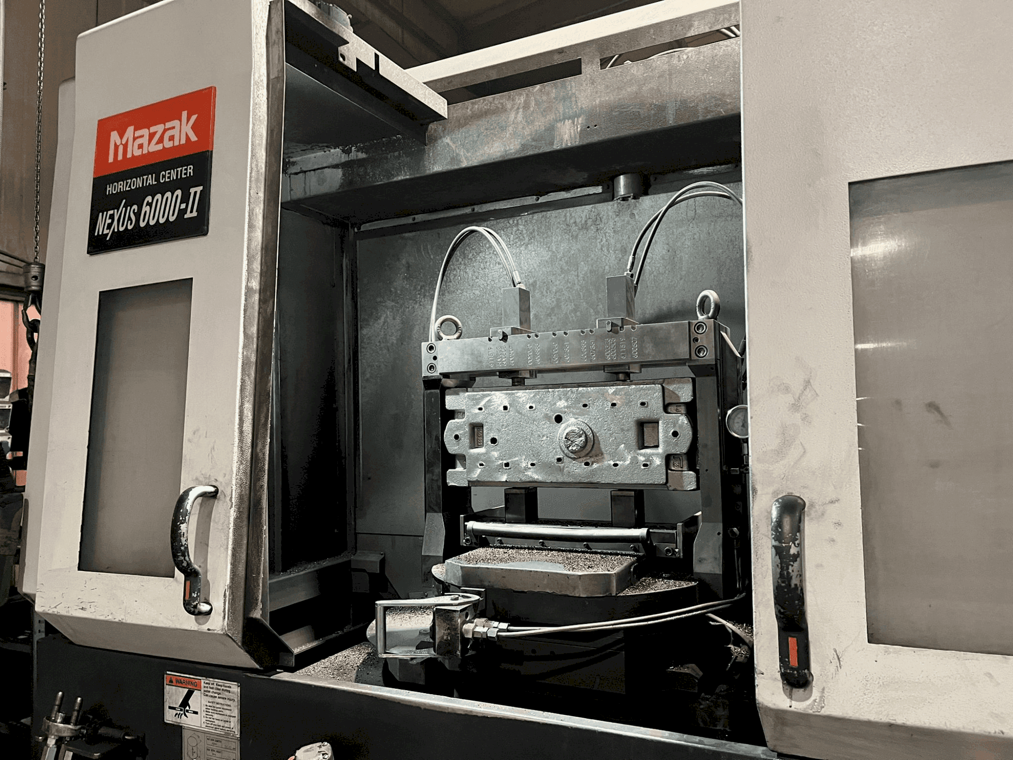 Side view of Mazak HI Nexus 6000 II machine