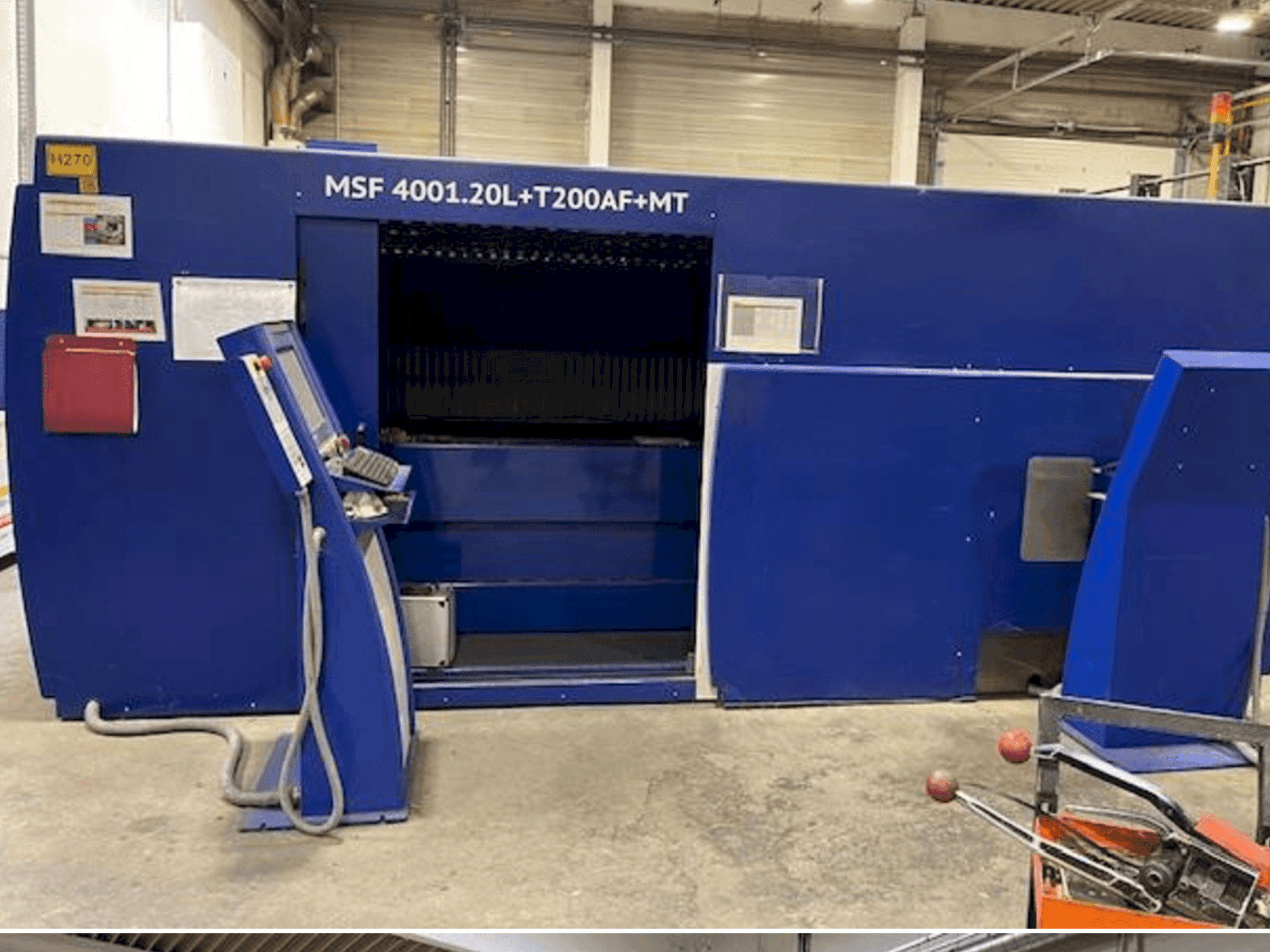 Front view of MicroStep Fiber MSF 4001.20L machine