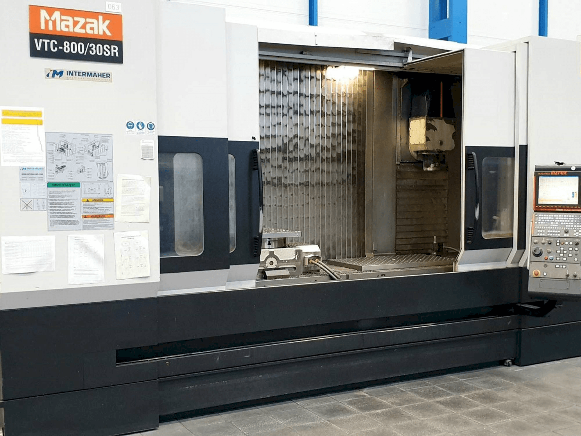 Front view of Mazak VTC-800/30SR machine