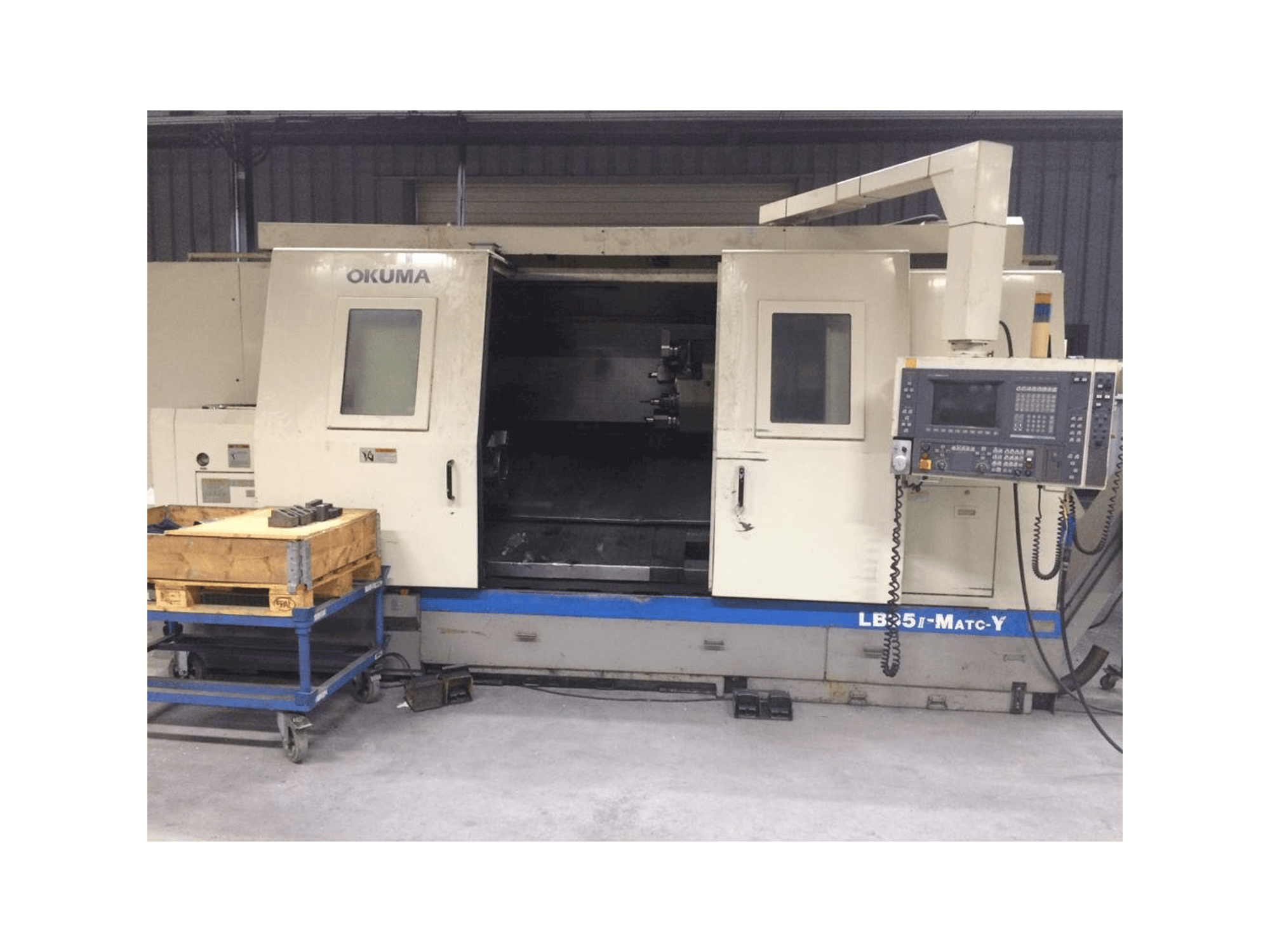 Front view of Okuma LB35 II machine