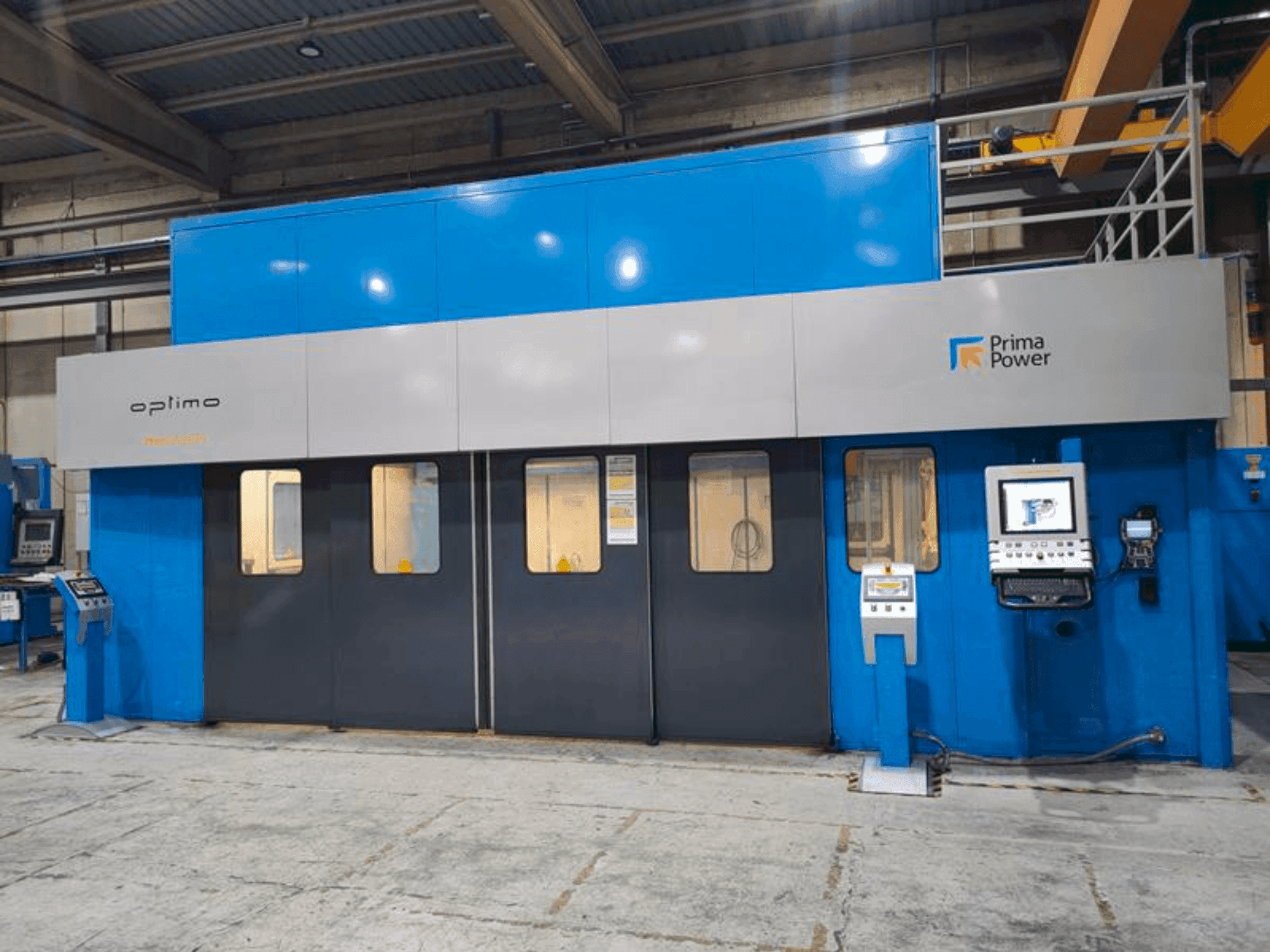 Front view of Prima Power Optimo TheLASER machine