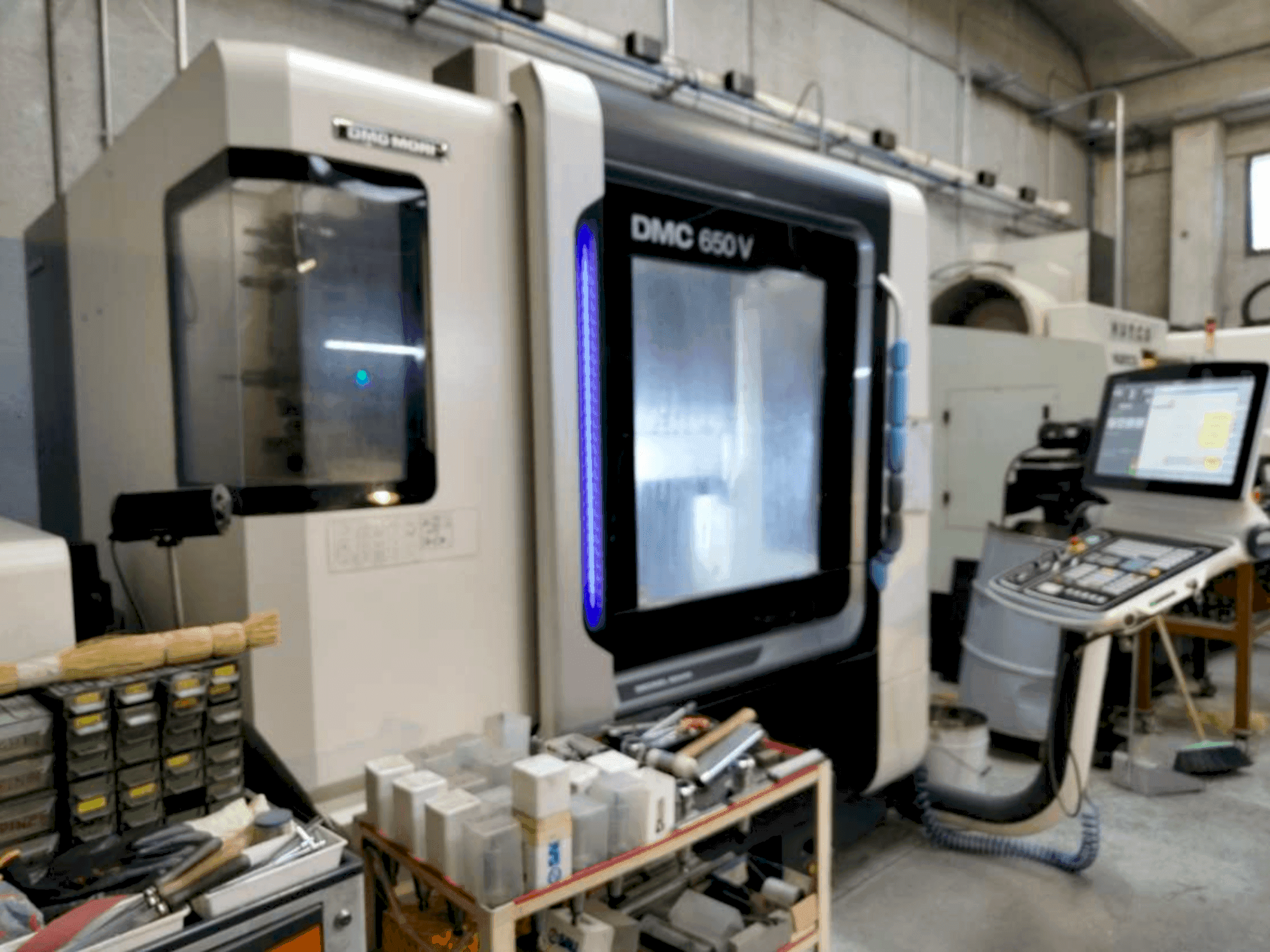 Front view of DMG MORI DMC 650V machine