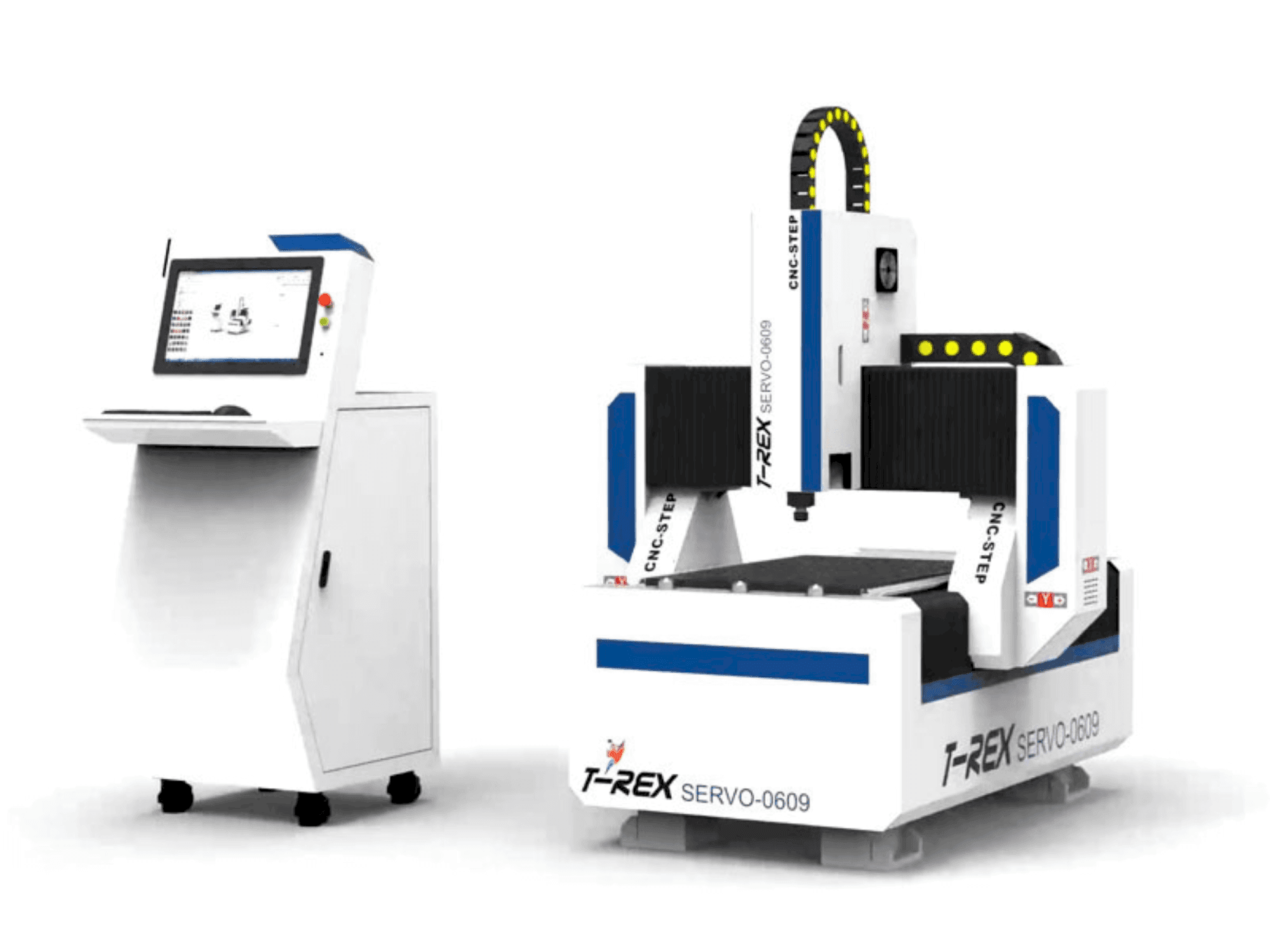 Front view of T-Rex Servo-0609 machine