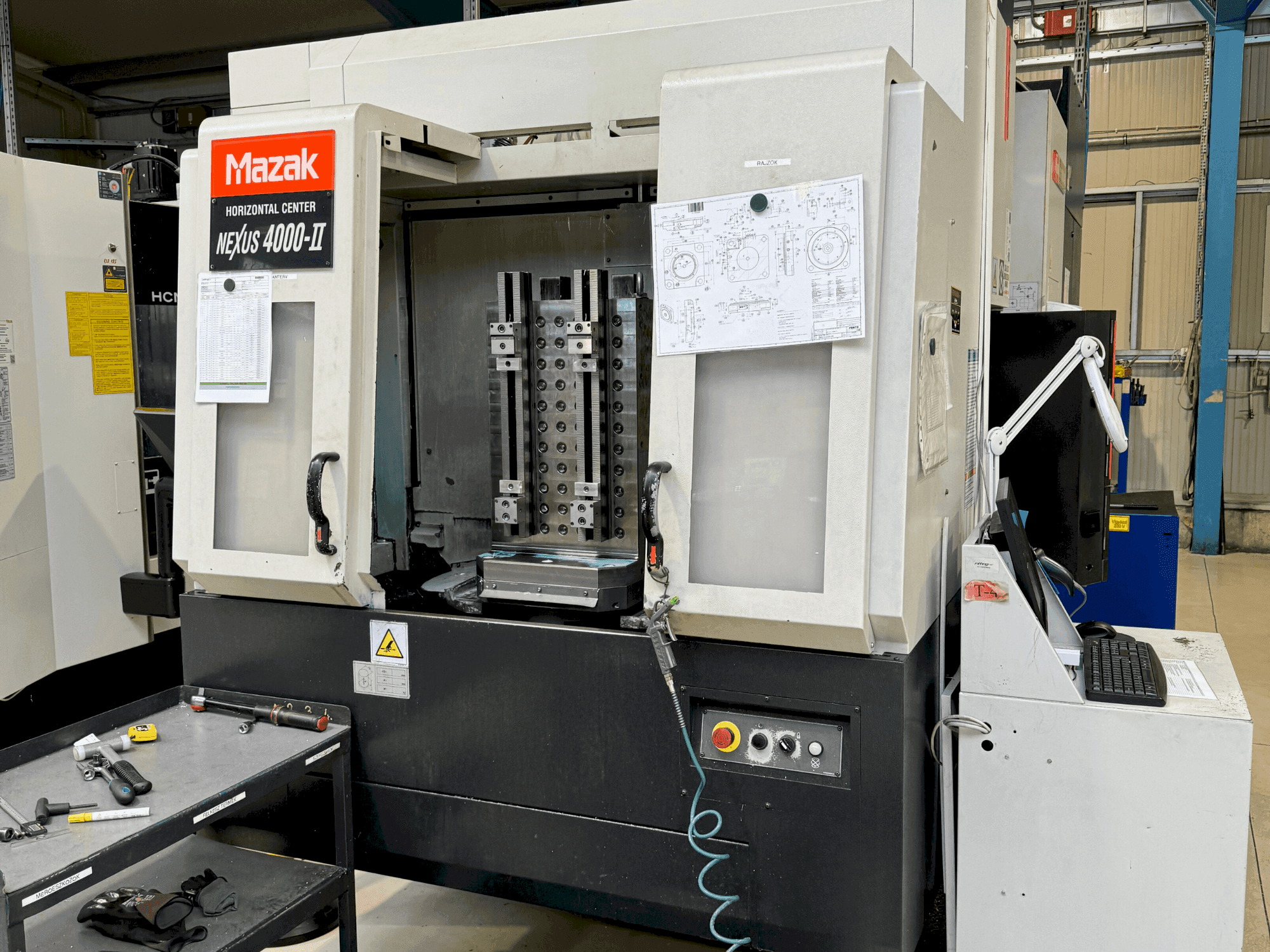 Front view of Mazak HCN 4000 II machine