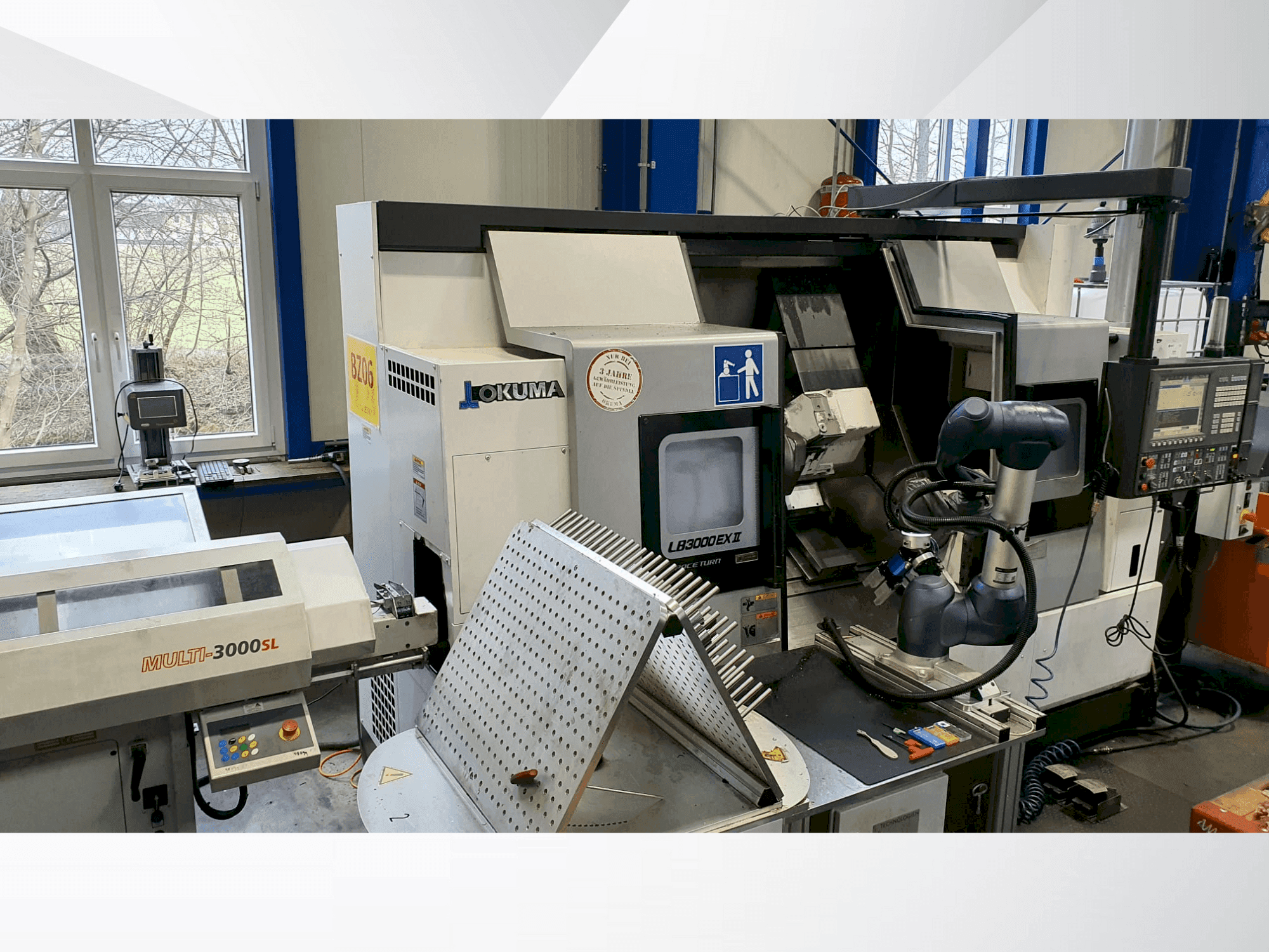 Front view of Okuma LB3000 EX II machine