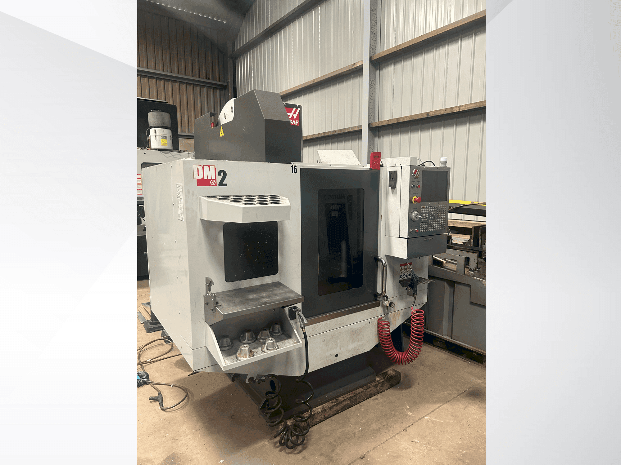 Front view of HAAS DM-2 machine