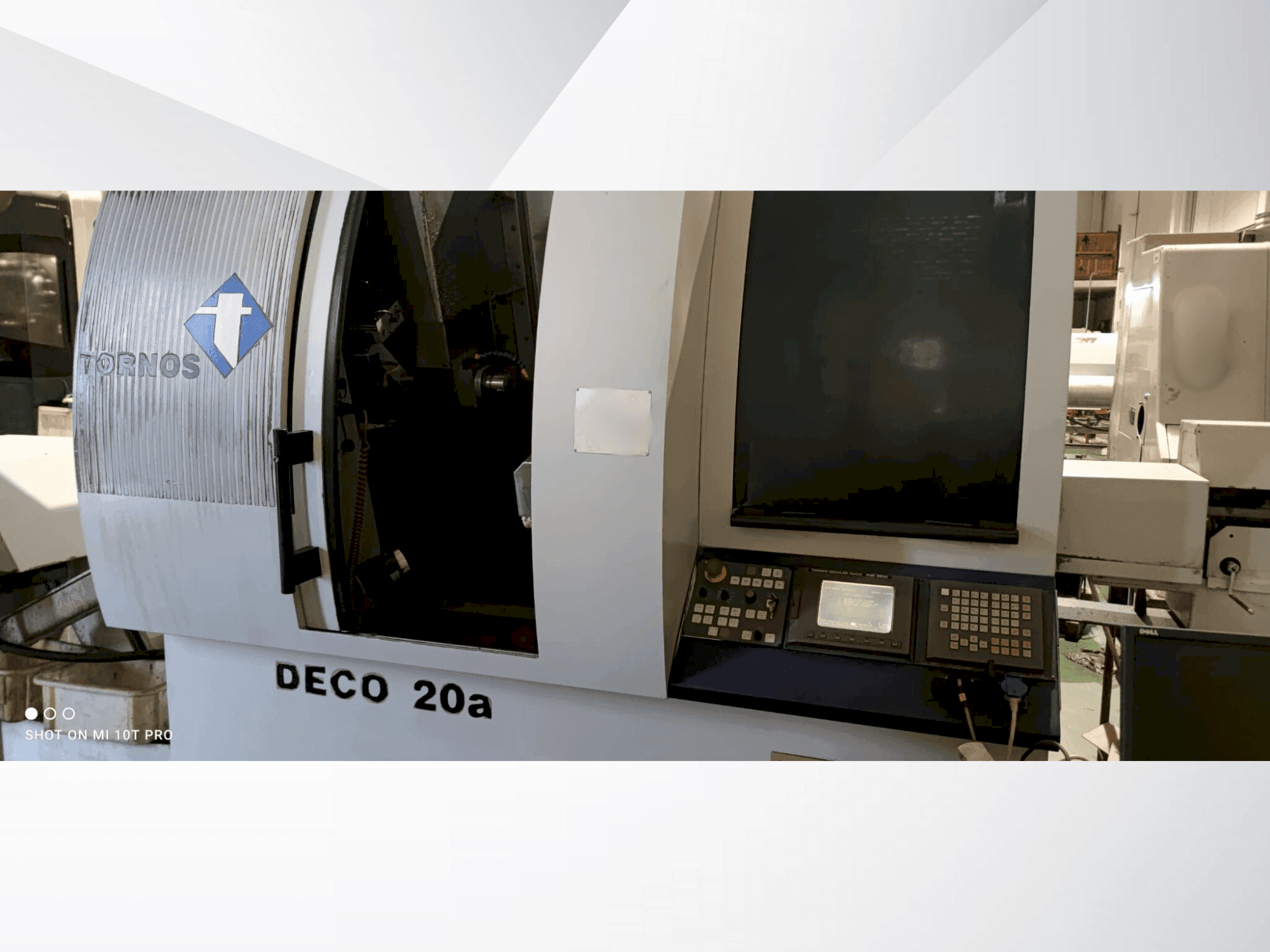 Front view of Tornos-Bechler Deco 20a machine