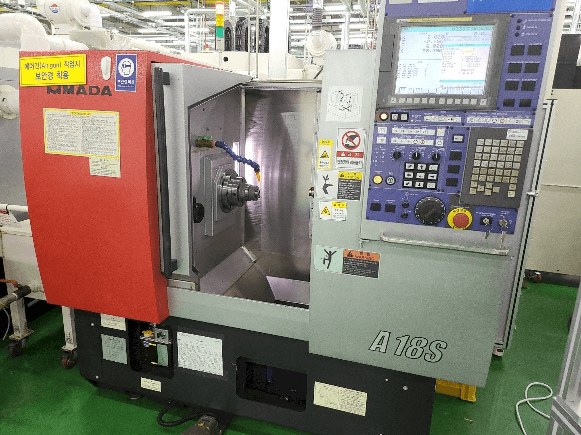 Front view of AMADA A-18S machine