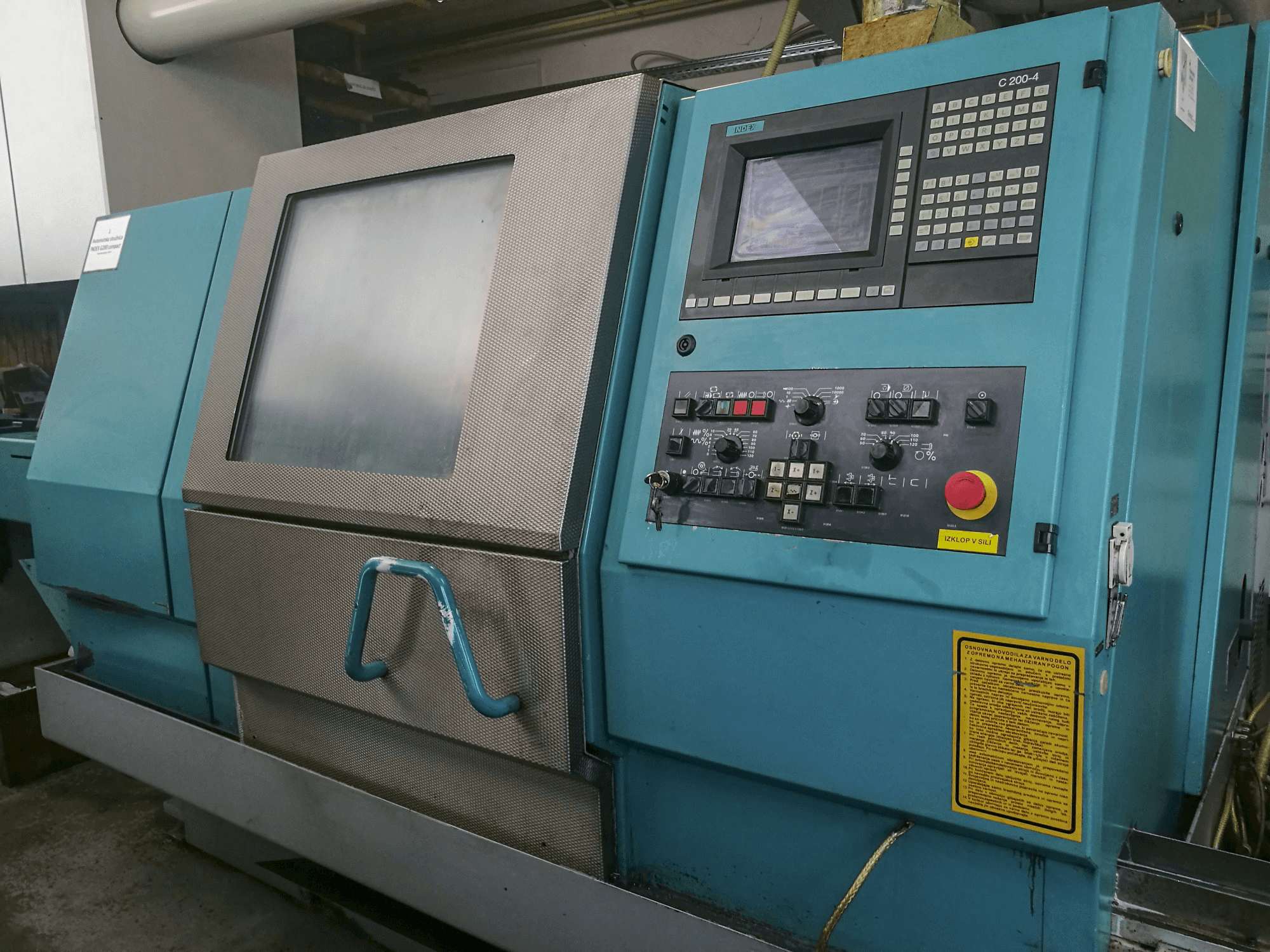 Front view of Index G200 Compact machine