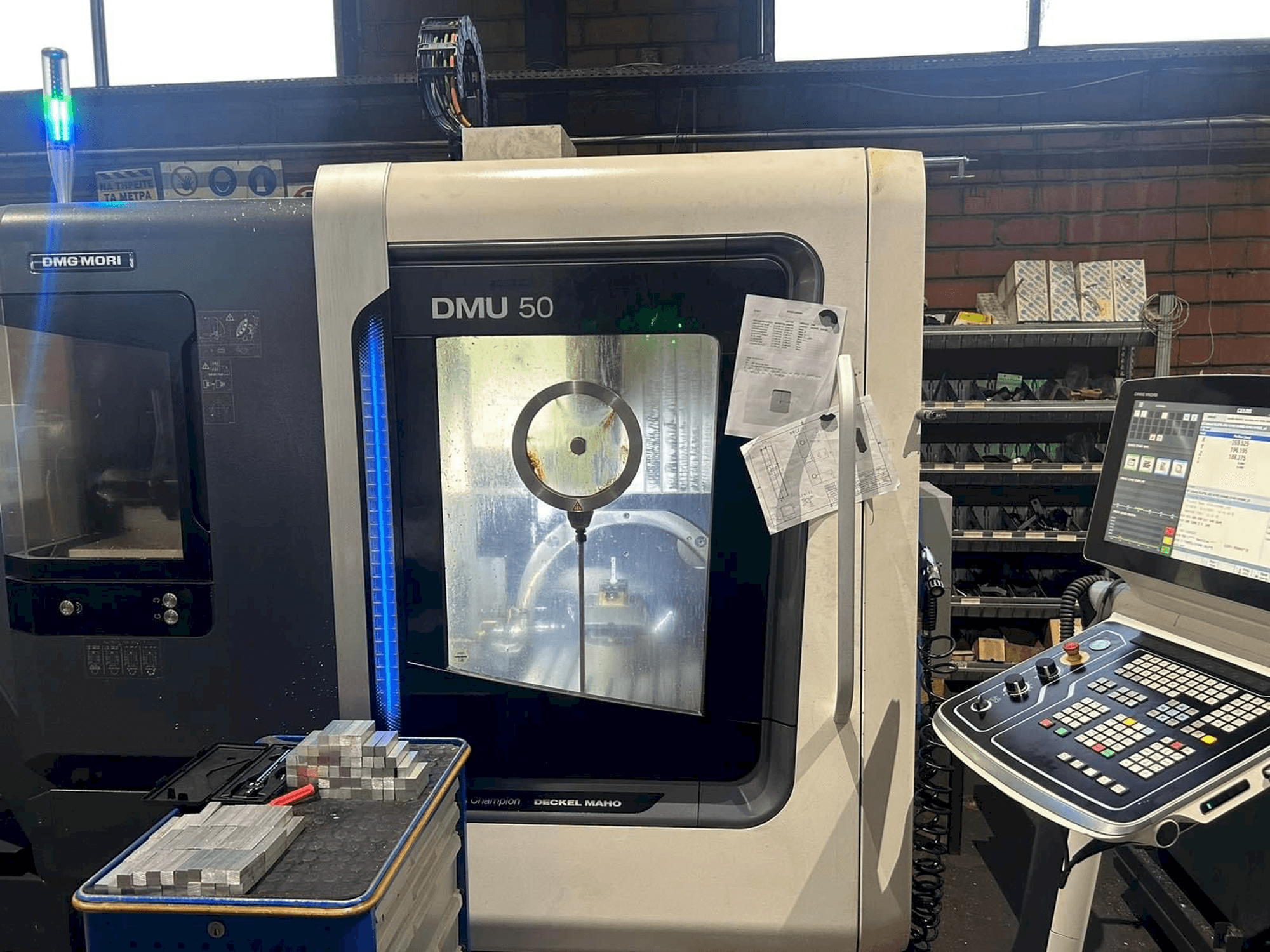 Front view of DMG MORI DMU 50 machine