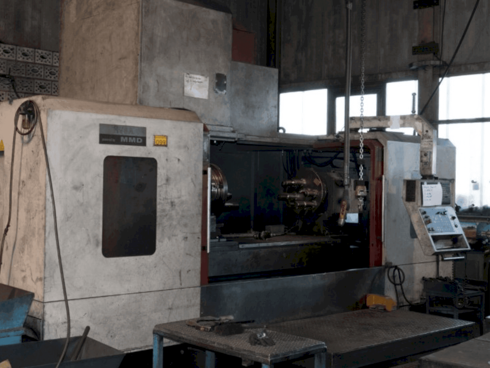 Front view of Akira Seiki MMD HV8A machine