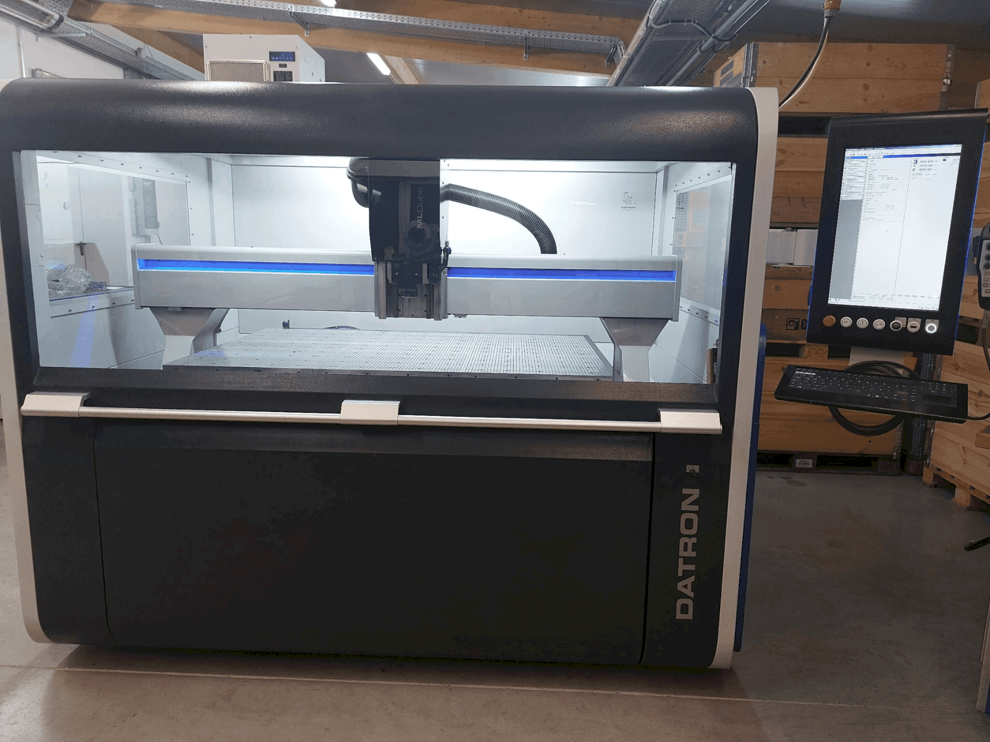 Front view of Datron MLCube LS machine