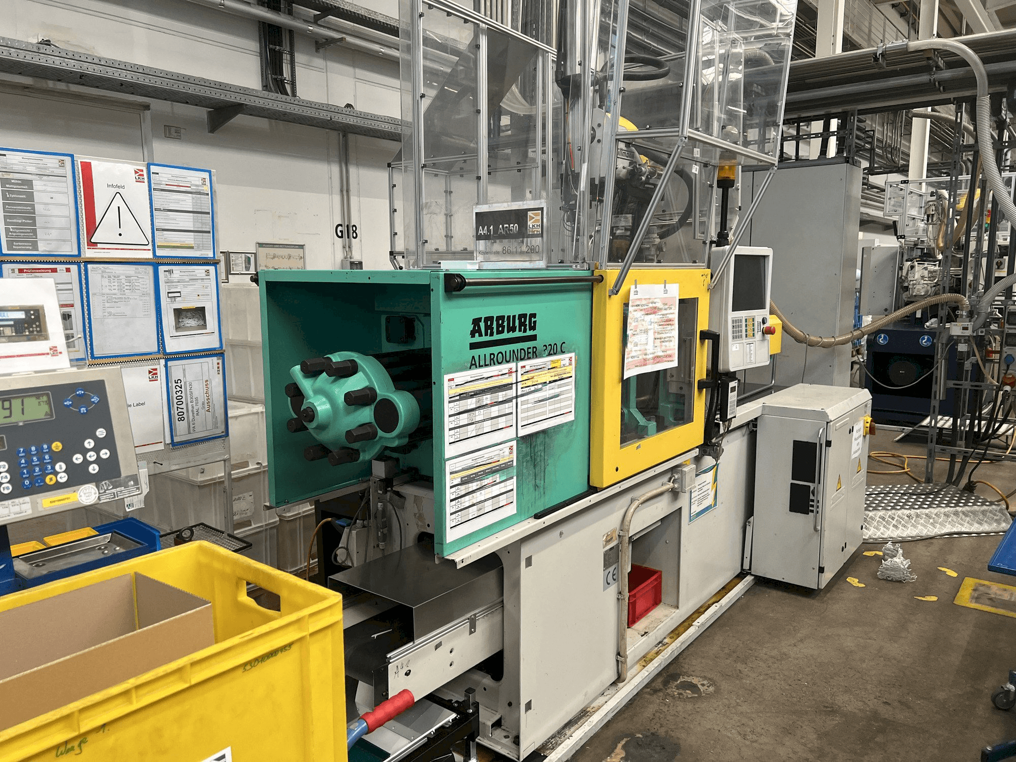 Left side view of Arburg Allrounder 320C 500 - 170 machine