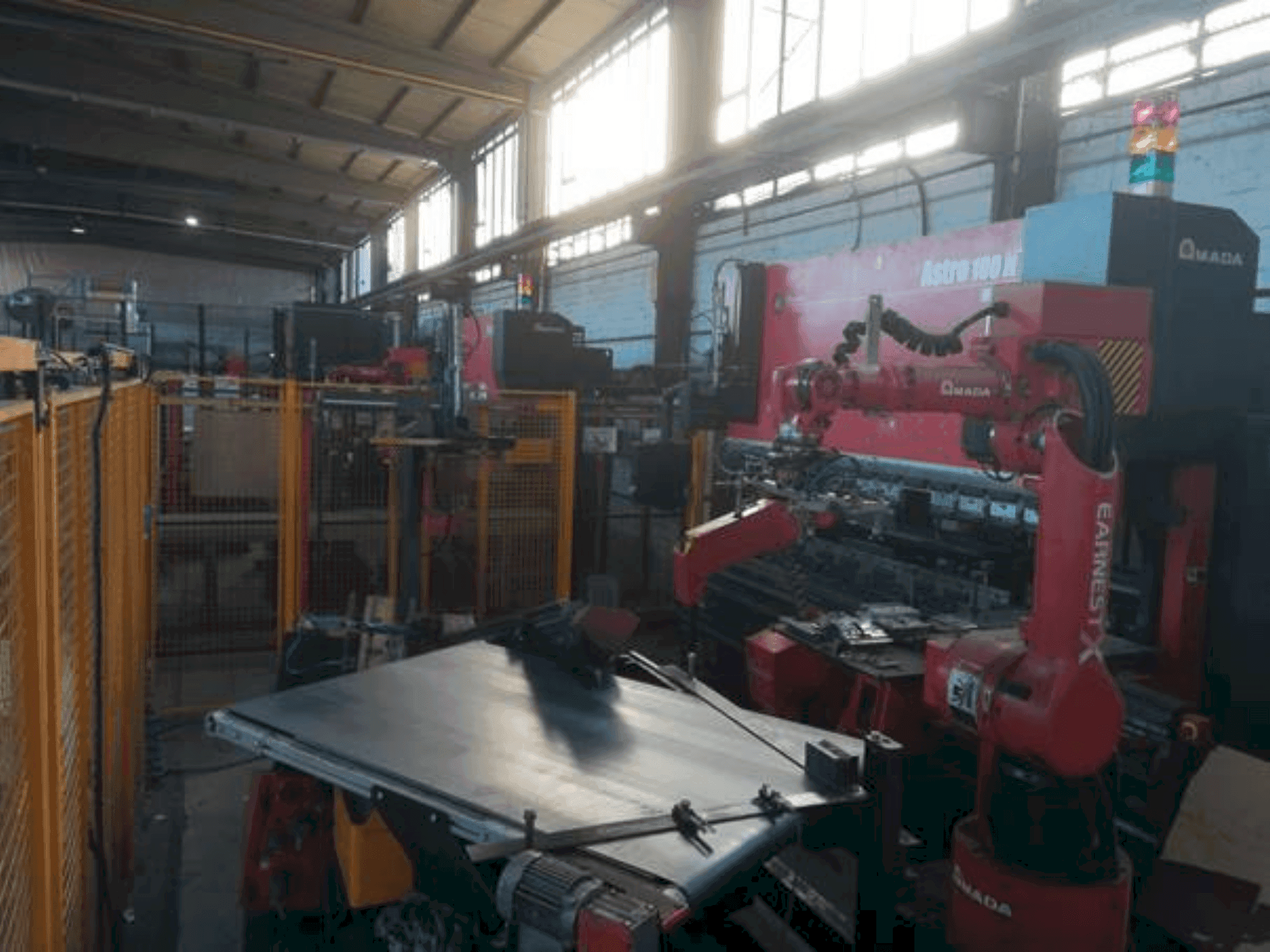 Front view of AMADA Astro 100 NT machine