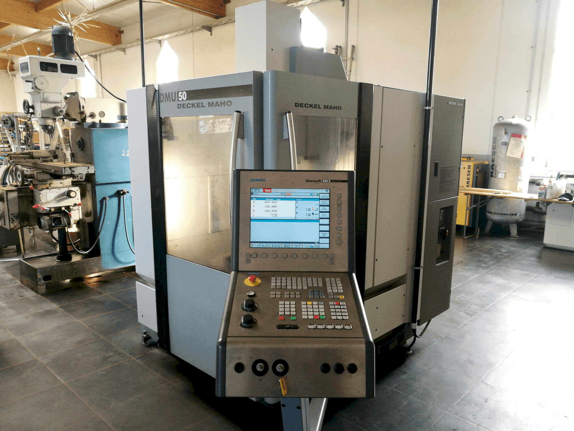 Front view of DECKEL MAHO DMU 50 machine