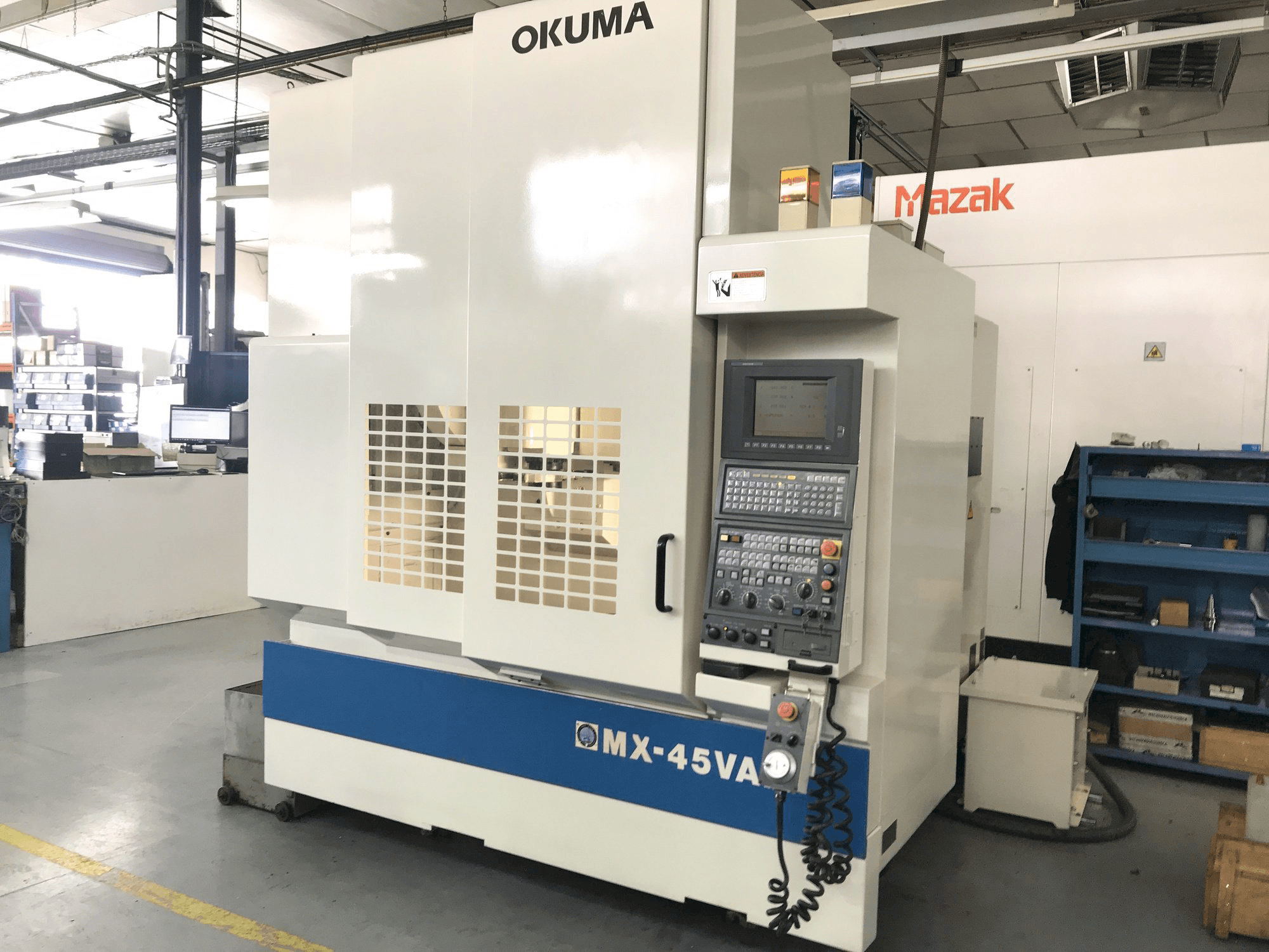 Front view of Okuma MX-45 VAE machine