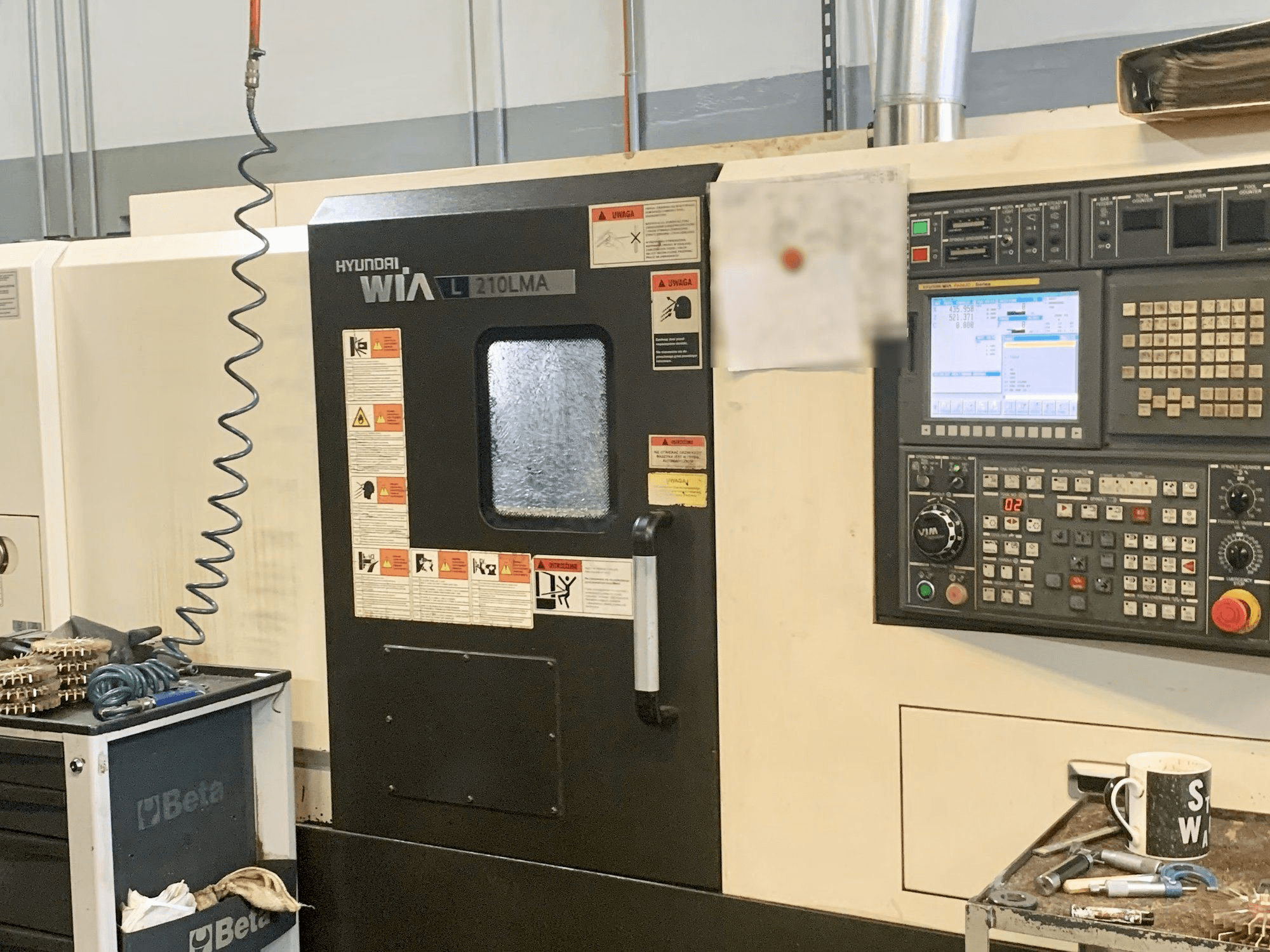 Front view of Hyundai Wia L210LMA machine