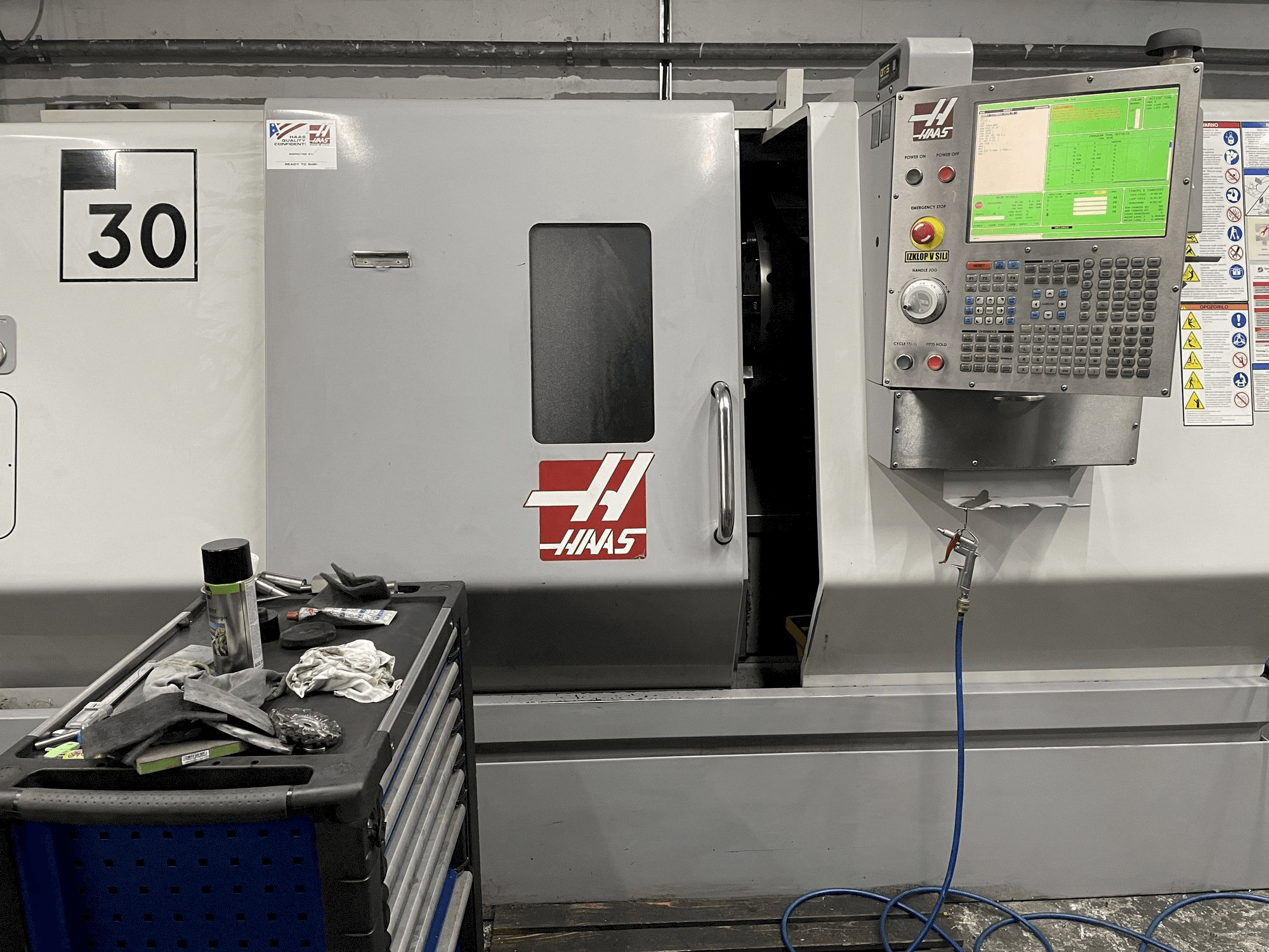 Front view of HAAS SL-30 machine