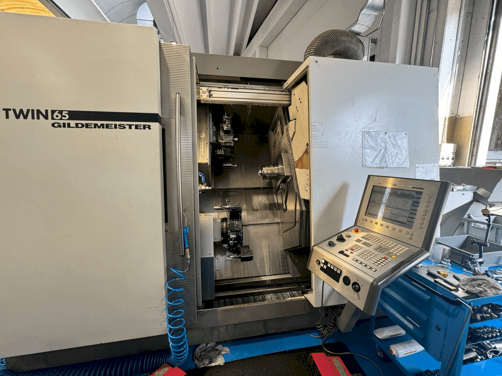 Front view of Gildemeister Twin 65 machine