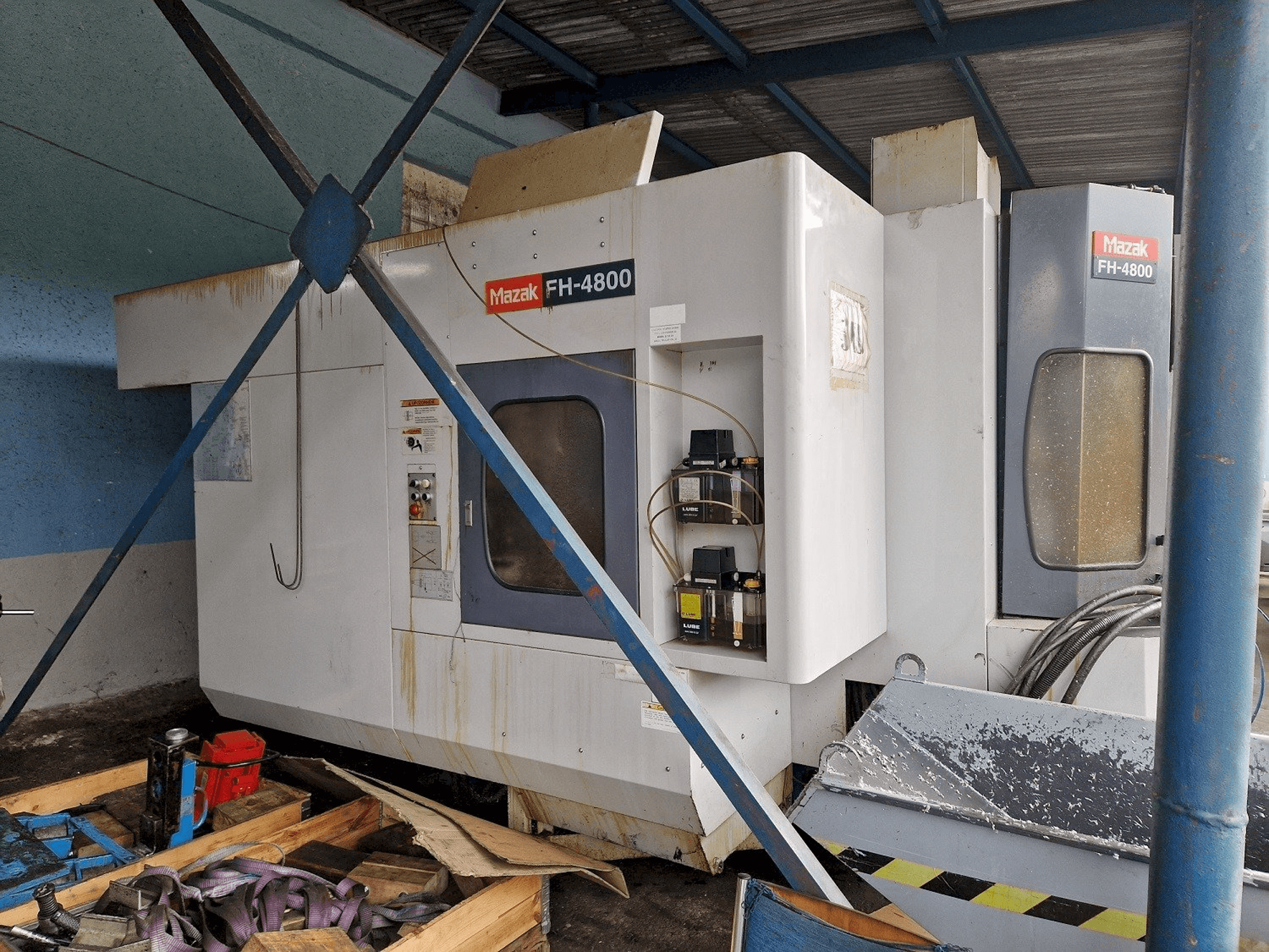 Front view of Mazak machine