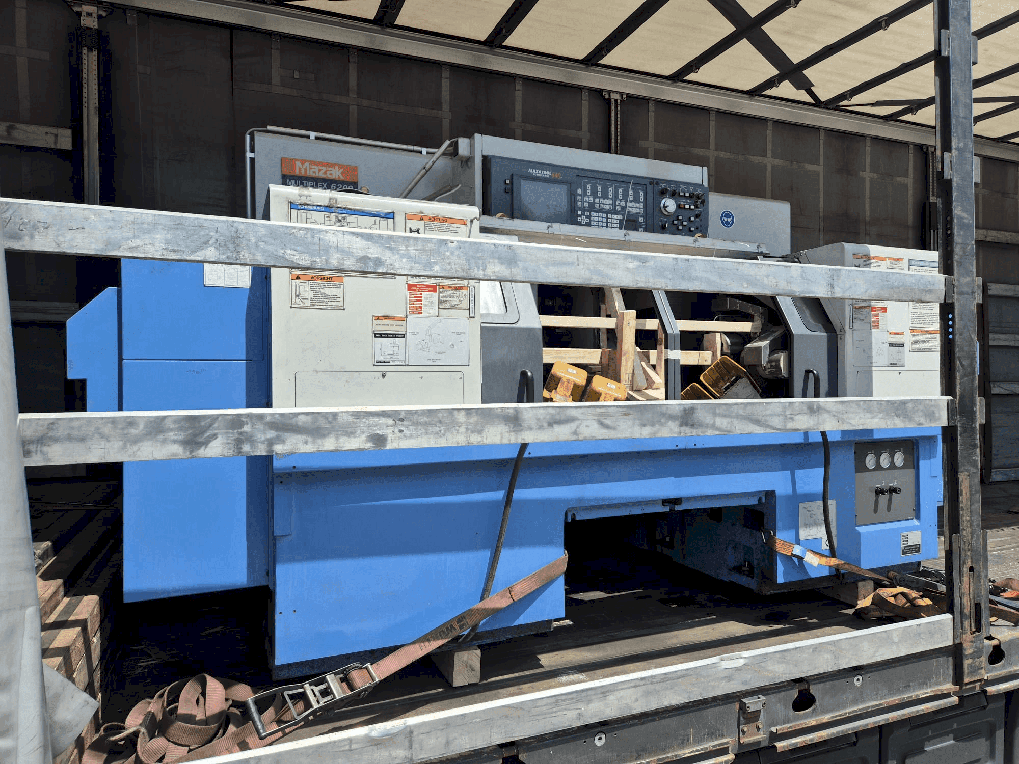 Front view of Mazak Multiplex 6200 machine