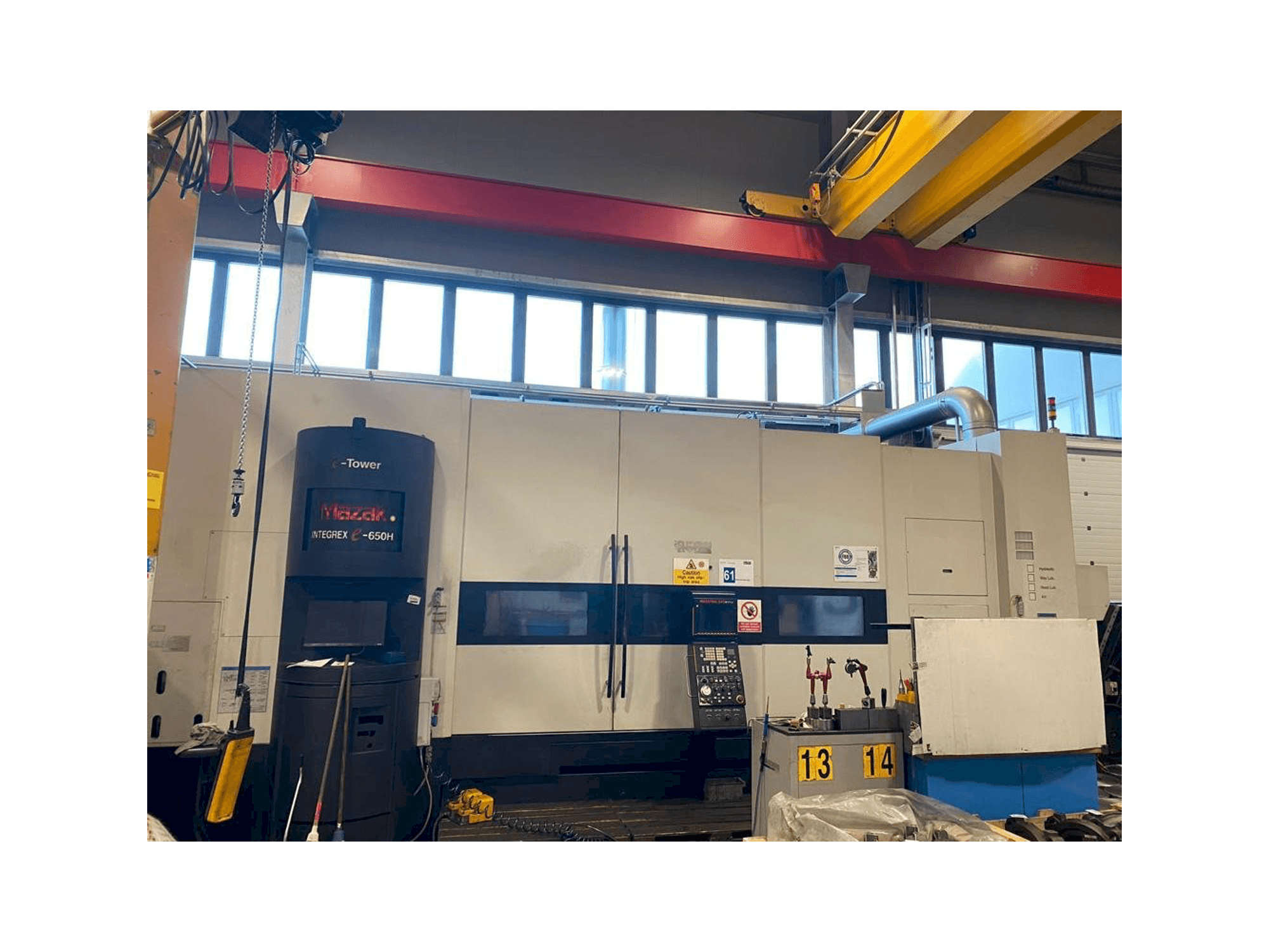 Front view of Mazak Integrex E650H x 3000mm machine