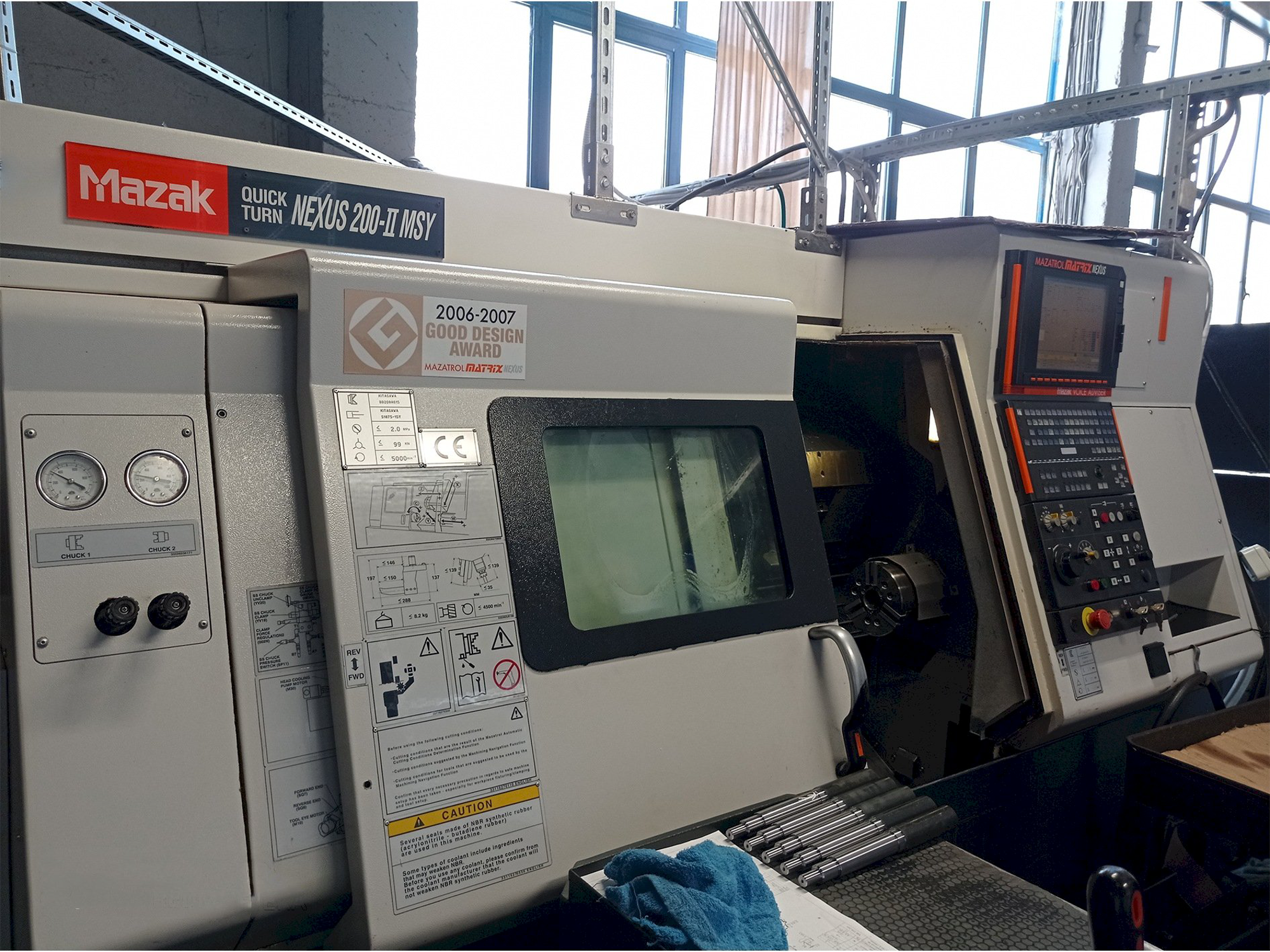 Front view of Mazak Quick Turn Nexus 200-II MSY machine