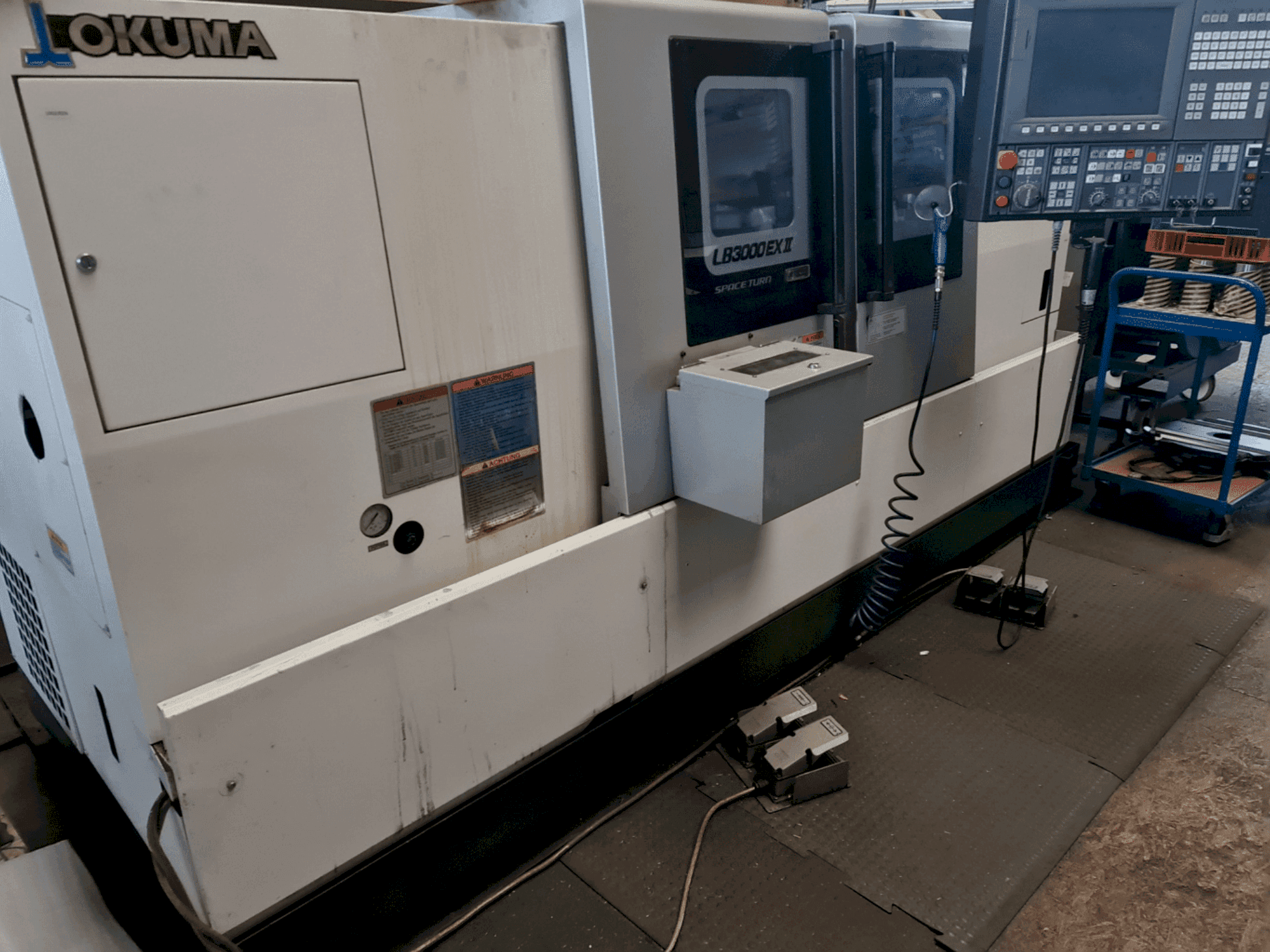 Front view of Okuma LB3000 EX II machine