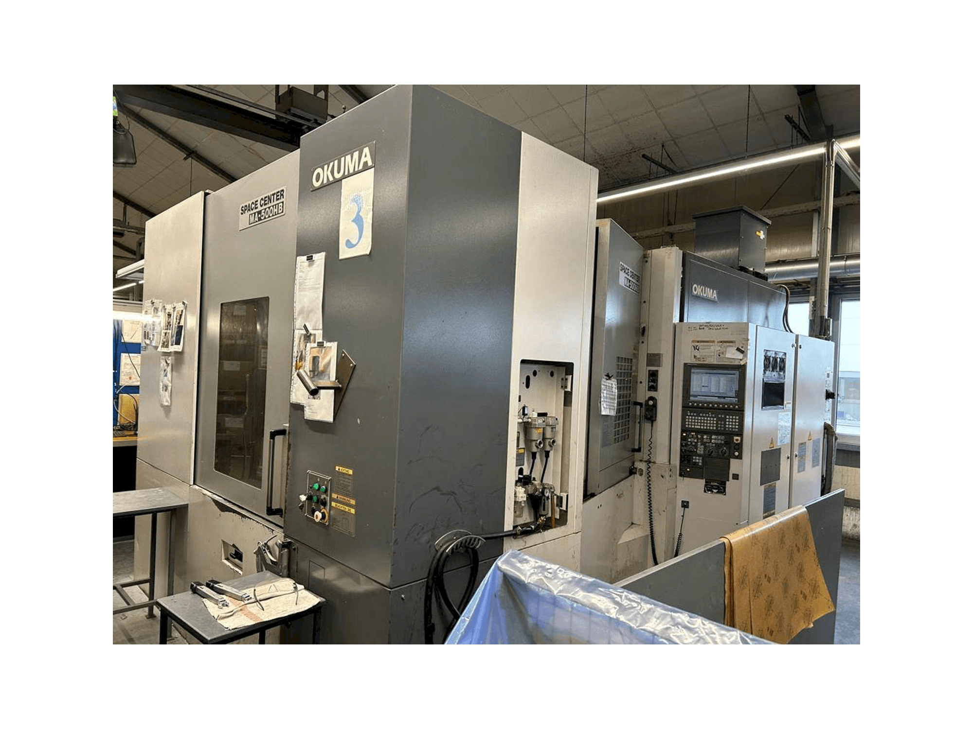 Left view of Okuma MA 500HB machine