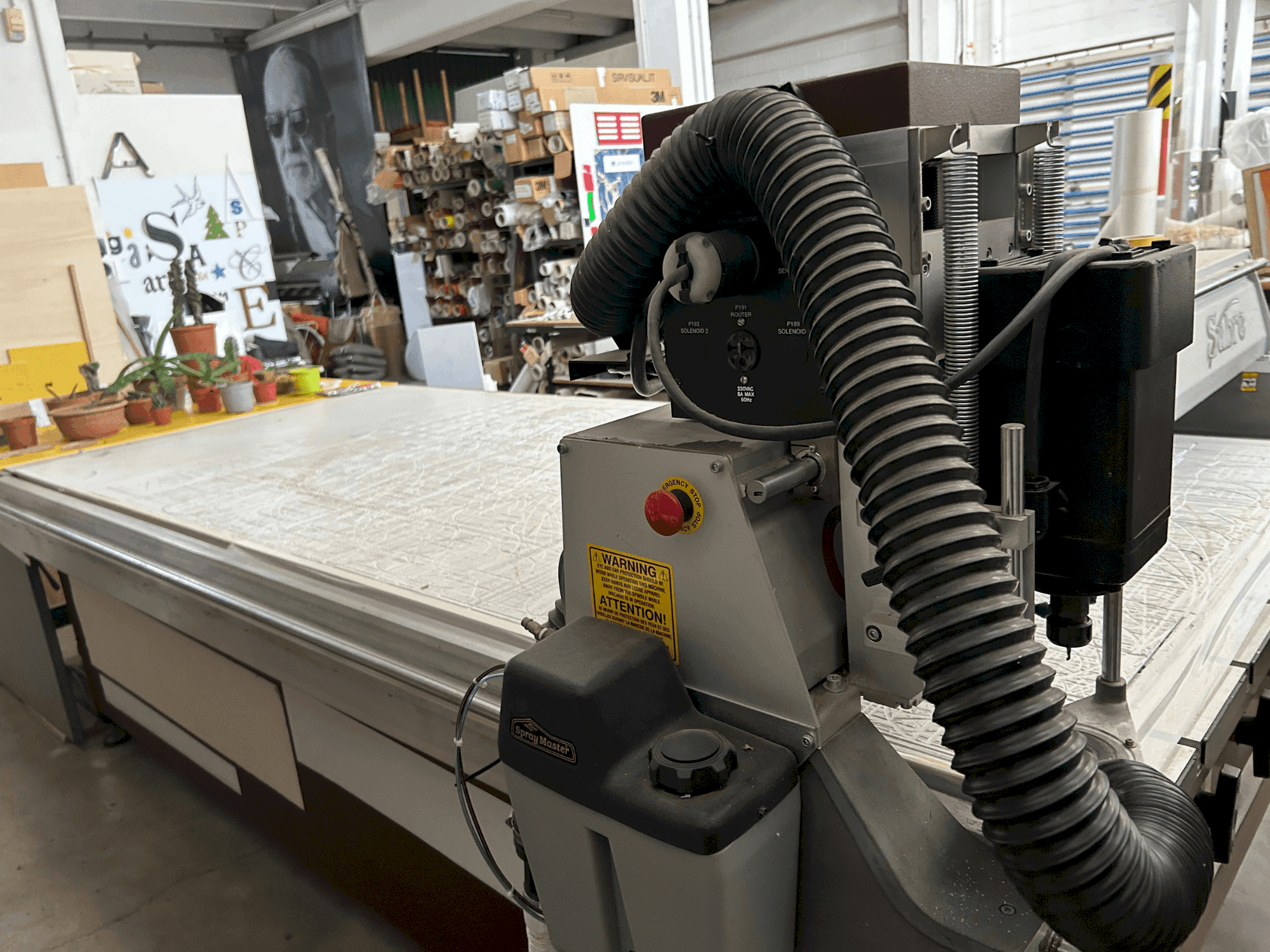 Front view of Gerber Sabre 408 machine