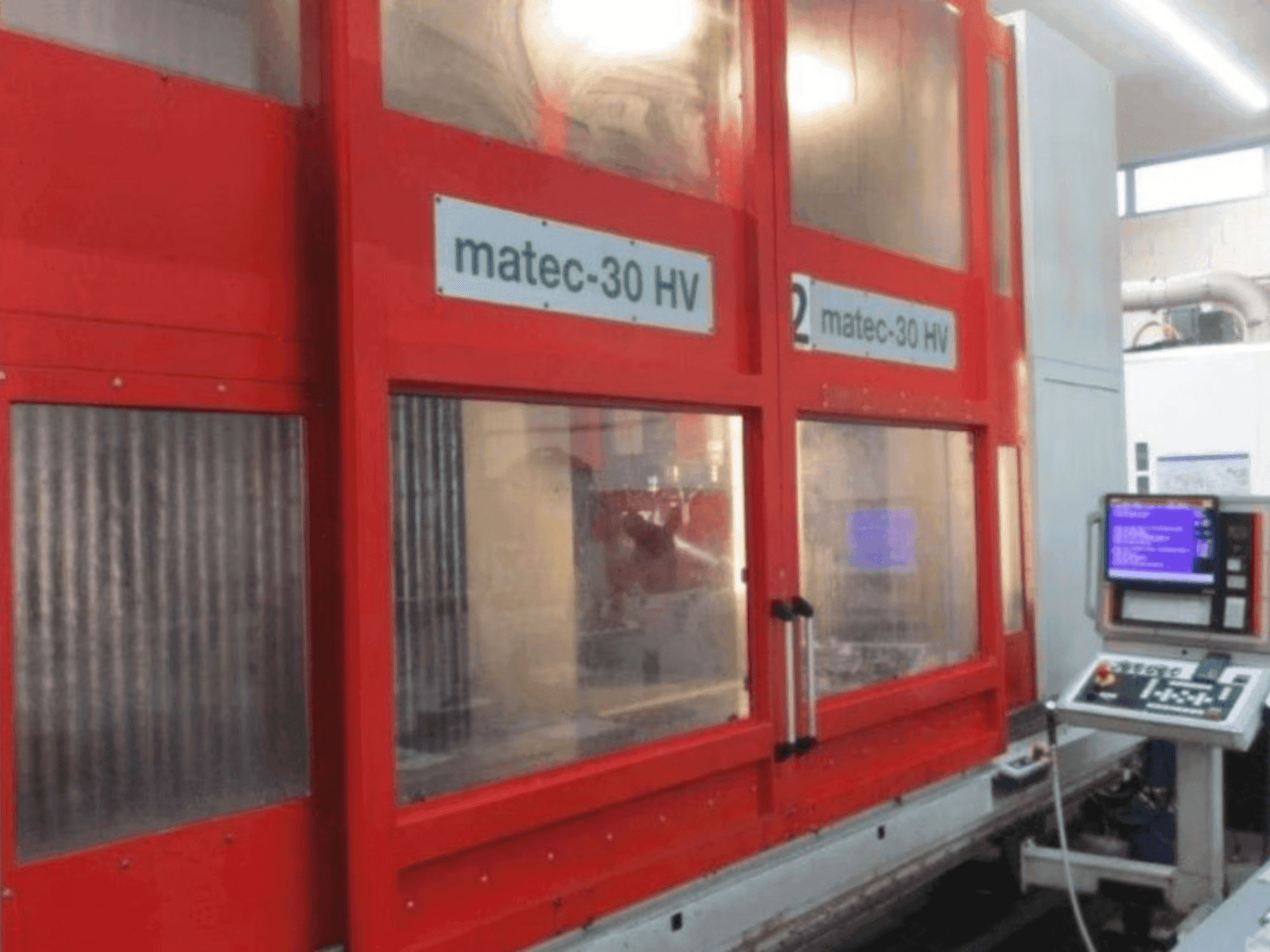 Front view of Matec 30 HV CNC machine