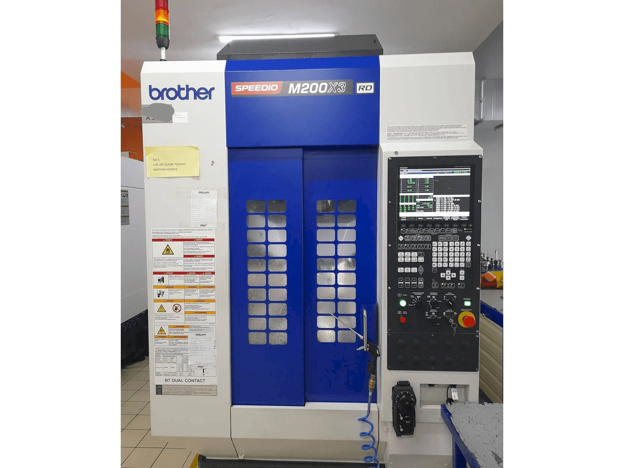 Front view of Brother M200X3 machine