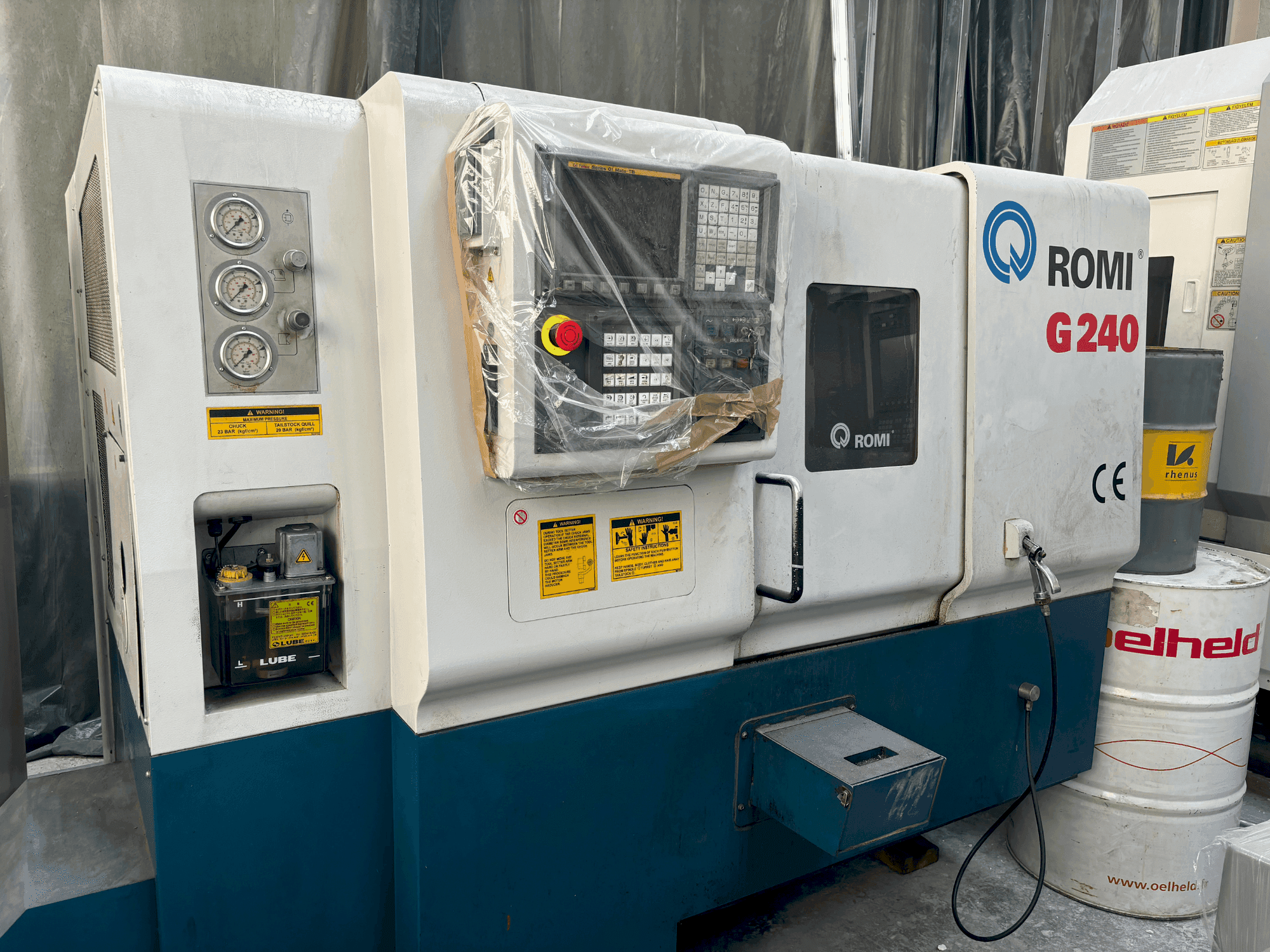 Front view of Romi G240 machine