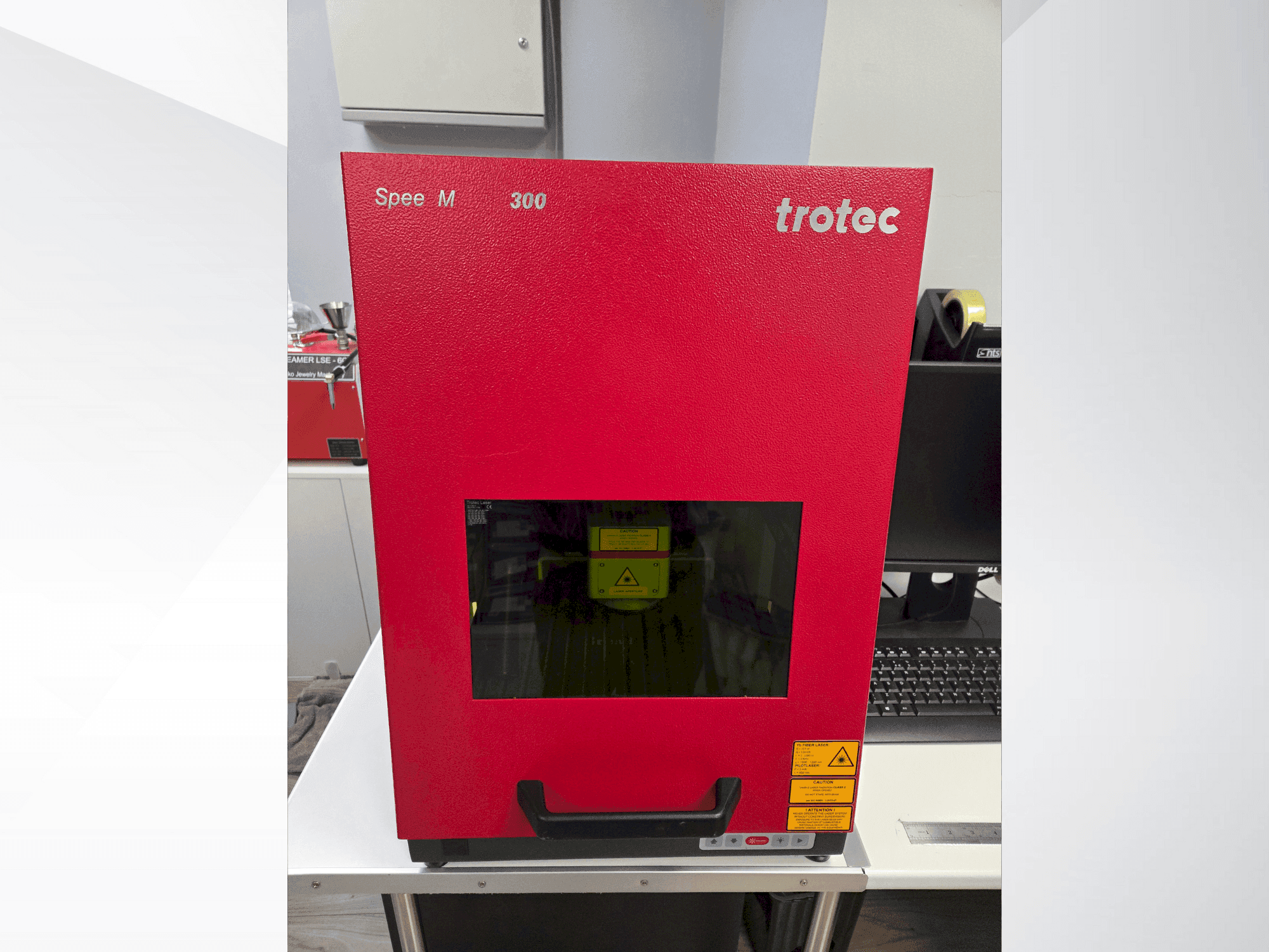 Front view of Trotec Speed marker 300 machine