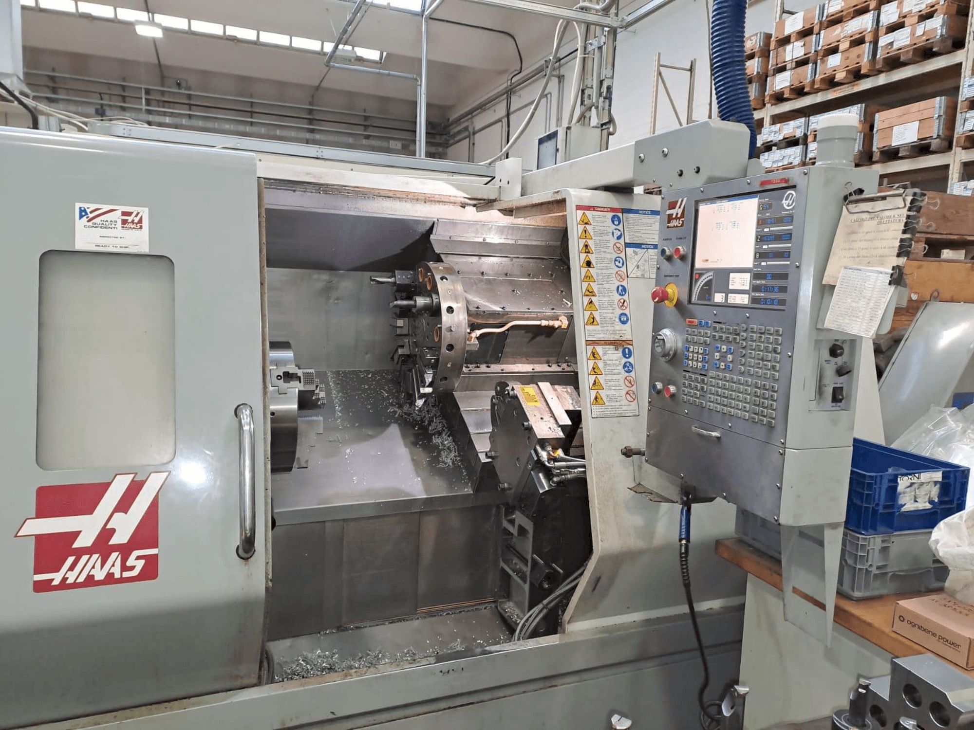 Front view of HAAS SL30 machine