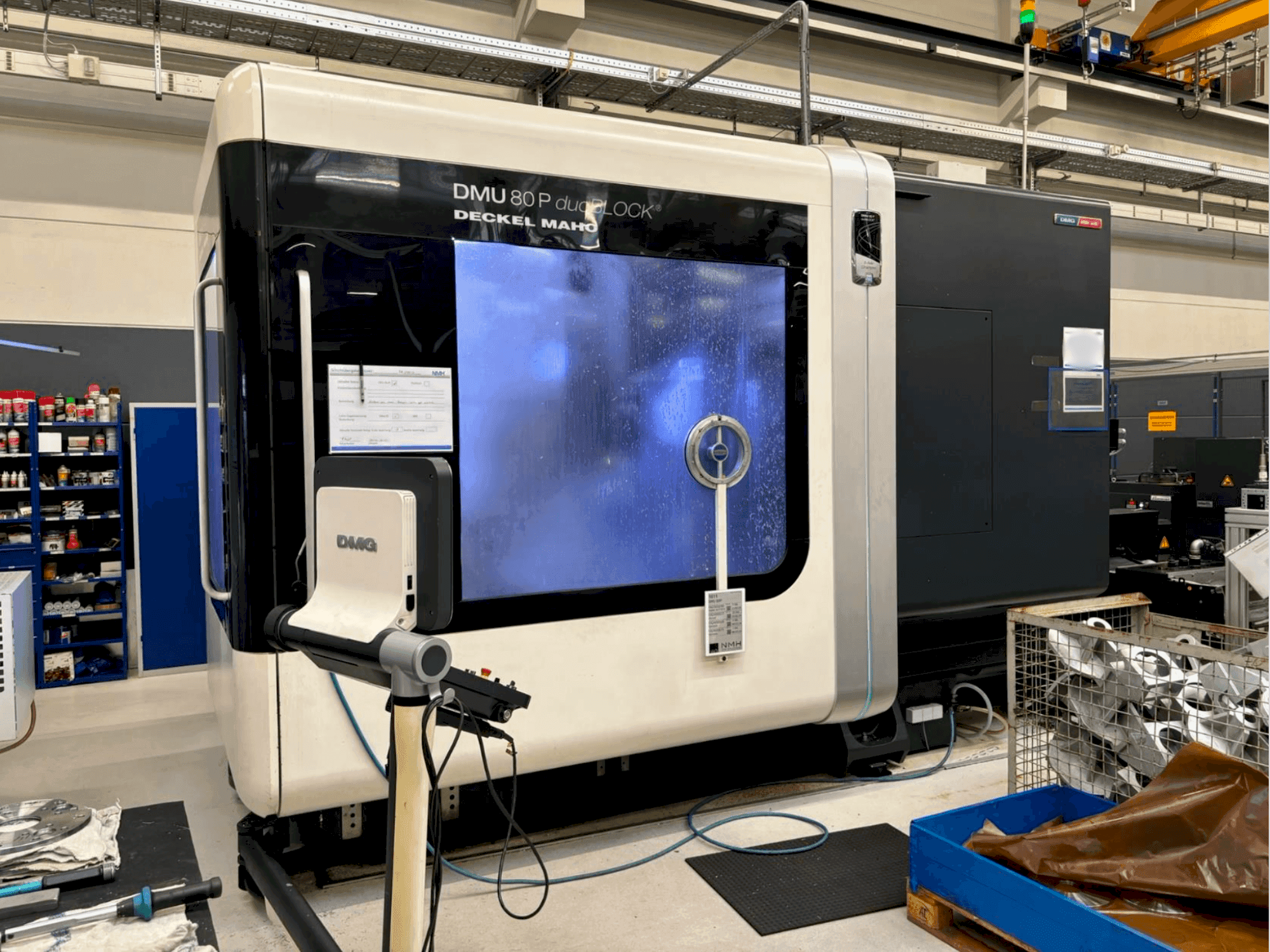 Front view of DMG MORI 80 P Duoblock machine