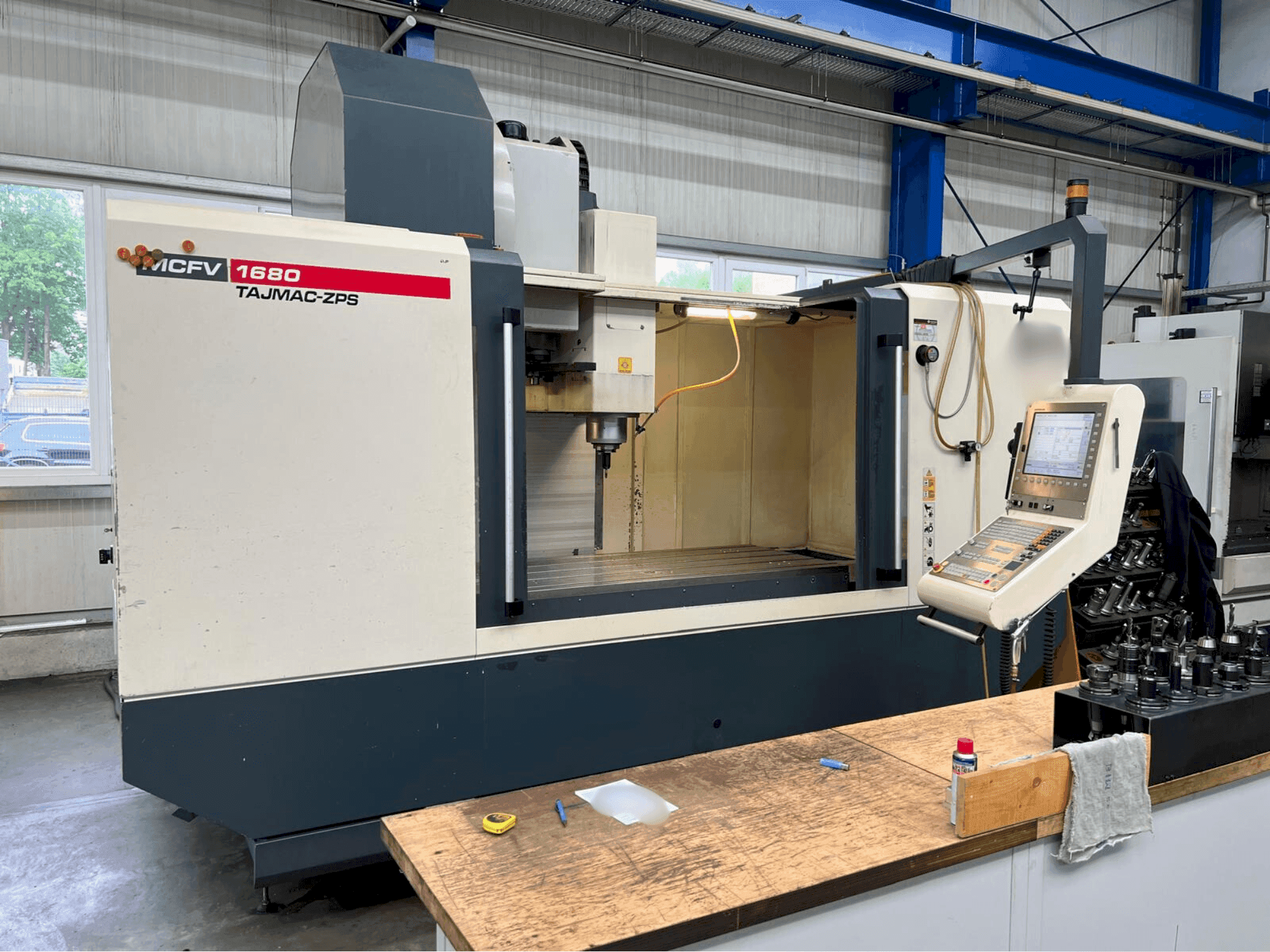 Front view of TAJMAC-ZPS MCFV 1680 machine